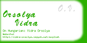 orsolya vidra business card